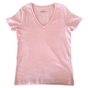 Vineyard Vines Striped Simple V neck Tee Size Medium